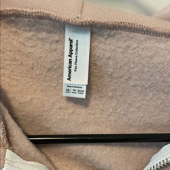American Apparel Black and Pink Cropped Hoodie - Picture 5 of 7